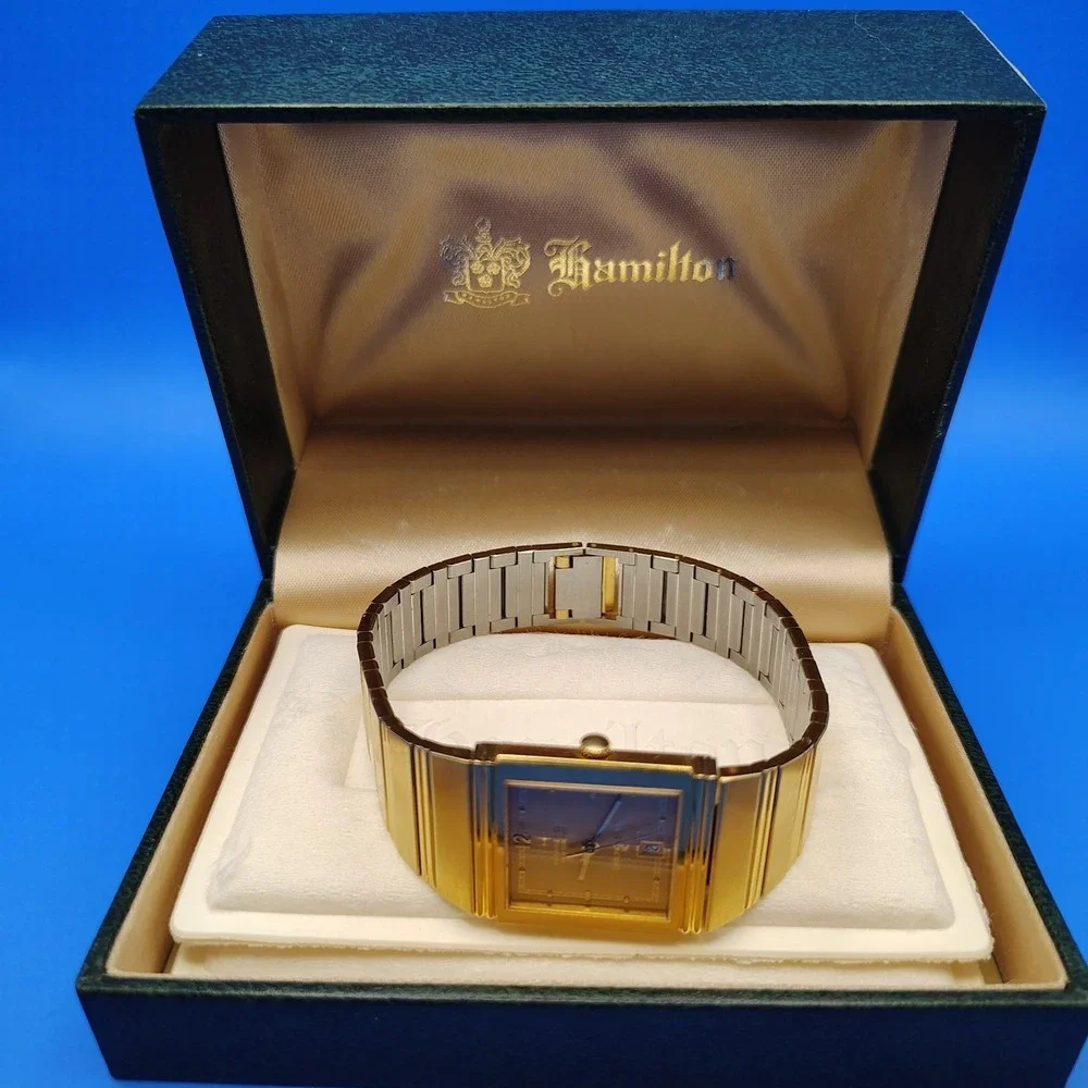 New Vintage 1992 Hamilton Masterpiece Chronometer XC Swiss Mens Quartz Watch NOS